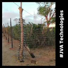 fence made out of tree trunks